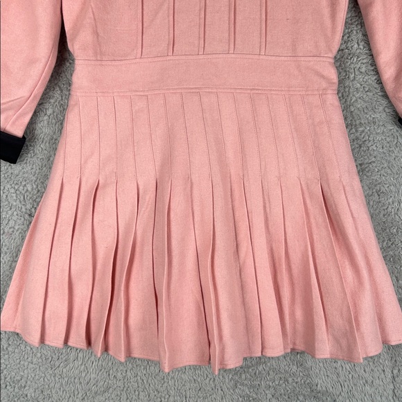 L’ecole des Femmes Baby Belle Du Jour 2.0 Wool Pleated Skirt Pink Dress Size 6 - Picture 5 of 16